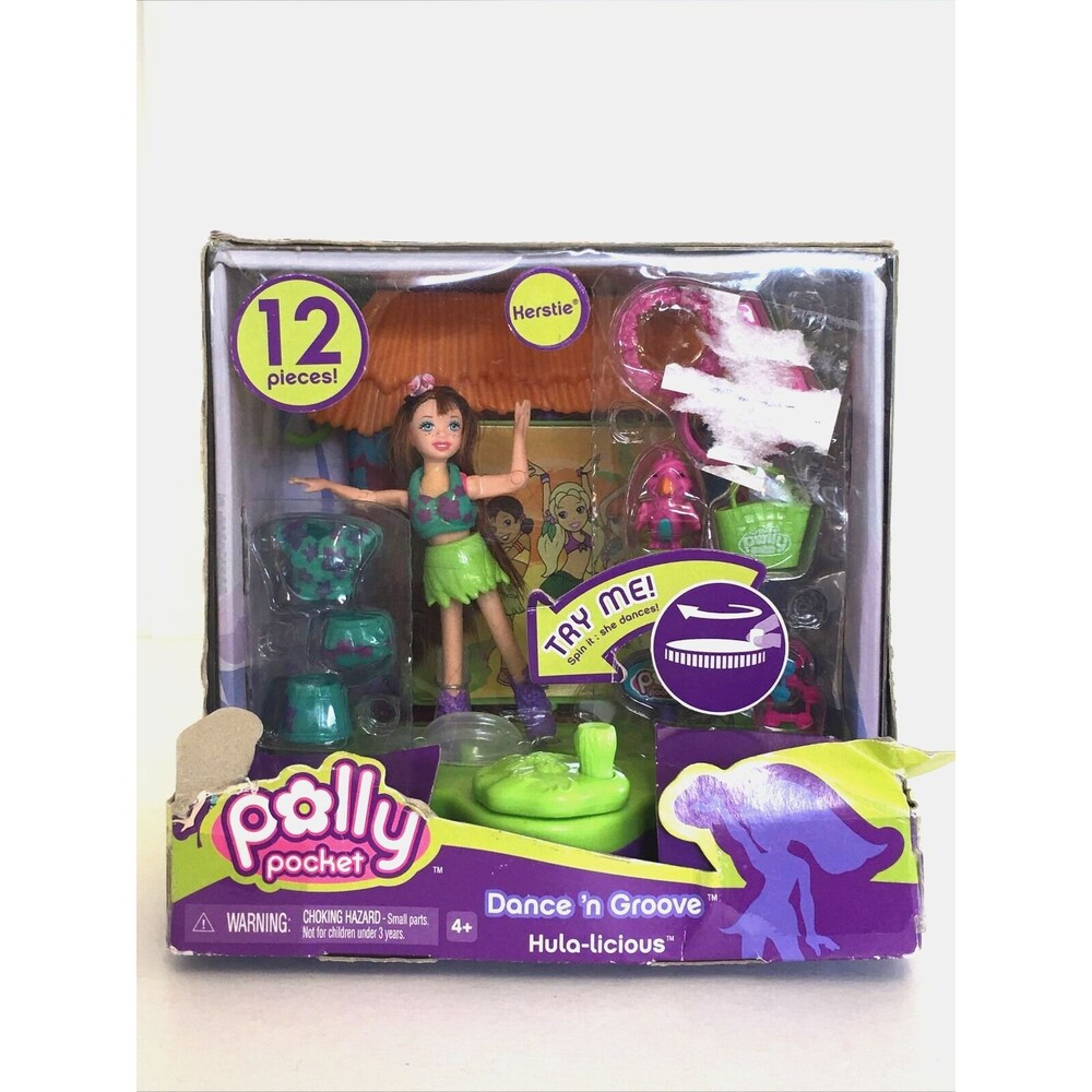 Polly Pocket Dance n' Groove Hula-licious Kerstie 12 Piece Doll & Accesory Set